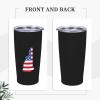ADTEMP Map Of The State Of New Hampshire And American Cup 20oz Stainless Steel Straw Cover Cup, Car Cup, Coffee Cup, Cup With Cover Suitable For Cars And Offices Black view 4