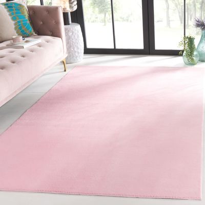 SAFAVIEH Washable Rug Loft Collection - 5' x 8', Pink, Slip Resistant & Easy Cleaning, Ideal for Living Room, Bedroom, Home Office, Nursery, Kids Playroom, Dining Space (LFT315U)
