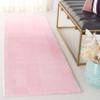 SAFAVIEH Washable Rug Faux Rabbit Fur Shag Collection - 2'3" x 8' Runner, Pink, Slip Resistant & Easy Cleaning, Ideal for Living Room, Hallway, Foyer, Nursery, Bedroom, Boys & Girls Room (FRF100U) view 2