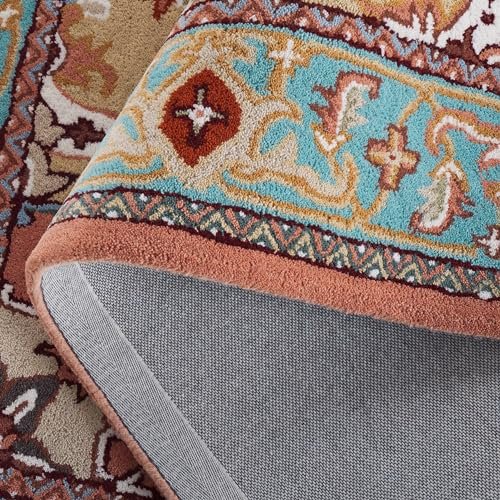SAFAVIEH Area Rug 3x5 - Heritage Collection - Red & Pink, Handmade Wool, Traditional Oriental Medallion Design, Ideal for Living Room, Bedroom, Dining Space (HG625U)