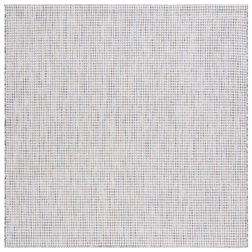 SAFAVIEH Washable Rug Outdoor Courtyard Collection - 6'7" Square, Ivory & Beige Grey, Non-Shedding & Easy Cleaning, Ideal for Patio, Backyard, Mudroom (CY8586-59221)
