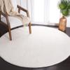 SAFAVIEH Washable Rug Faux Rabbit Fur Shag Collection - 4' Round, Off-White, Slip Resistant & Easy Cleaning, Ideal for Living Room, Bedroom, Nursery, Foyer, Kids Playroom, Dining Space (FRF500A) view 1