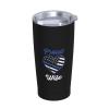 ADTEMP Police Wife Cup 20oz Stainless Steel Straw Cover Cup, Car Cup, Coffee Cup, Cup With Cover Suitable For Cars And Offices Black view 2