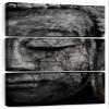 ElephantStock - Buddha Meditating Face Canvas Wall Art, Calm Wall Art For Bedroom, 3 Piece Gray & Black Zen Wall Decor, Modern Decor Painting - 15" X 32" view 1
