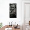 ElephantStock - Buddha Meditating Face Canvas Wall Art, Calm Wall Art For Bedroom, 3 Piece Gray & Black Zen Wall Decor, Modern Decor Painting - 15" X 32" view 3