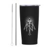 ADTEMP Occult Geometric Cup 20oz Stainless Steel Straw Cover Cup, Car Cup, Coffee Cup, Cup With Cover Suitable For Cars And Offices Black view 1