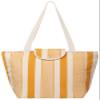 Now Designs Ochre Stripe Foldable Reusable Tote Bag view 1