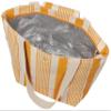 Now Designs Ochre Stripe Foldable Reusable Tote Bag view 3
