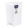 Superio Slim Trash Can with Foot Pedal  2.5 Gallon Step-On Trash Can with Lid, Small Plastic Garbage Can, Mini Trash Can for Bathroom, Kitchen, Office, Under Desk, Bedroom, Dorm  White view 1