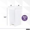 Superio Slim Trash Can with Foot Pedal  2.5 Gallon Step-On Trash Can with Lid, Small Plastic Garbage Can, Mini Trash Can for Bathroom, Kitchen, Office, Under Desk, Bedroom, Dorm  White view 2