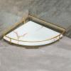 Triangular Corner Bathroom Organizer Storage Tray for Towels Paper Napkins Jewelry in White view 2