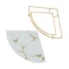 Triangular Corner Bathroom Organizer Storage Tray for Towels Paper Napkins Jewelry in White view 3