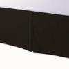 AKBLinenBedding - 3 Side Tailored Pleated Open/Split Corner Bed Skirt, Solid 640 TC Egyptian Cotton, Drop - 15 inch (Black, Twin - 39" W x 75" L) view 2