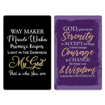 African American Expressions Waymaker/Serenity Prayer Magnet Set - 2.25" x 3" - Inspirational Black Art Refrigerator Magnets - Set of 2 - M-216