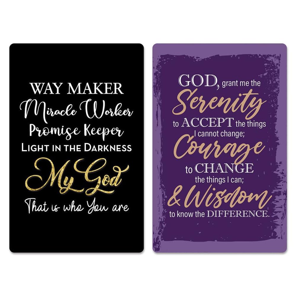 African American Expressions Waymaker/Serenity Prayer Magnet Set - 2.25" x 3" - Inspirational Black Art Refrigerator Magnets - Set of 2 - M-216