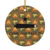 Come and Take It Gonzales Flag Texas Battle Christmas Ornaments, Ceremic Ornaments Round Porcelain Ornament Christmas Tree Office Home Decoration Xmas Souvenirs view 1