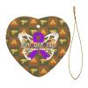 Alzheimer's Disease Awareness Christmas Ornaments, Ceremic Ornaments Heart Shaped Porcelain Ornament Christmas Tree Office Home Decoration Xmas Souvenirs view 2