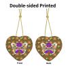 Alzheimer's Disease Awareness Christmas Ornaments, Ceremic Ornaments Heart Shaped Porcelain Ornament Christmas Tree Office Home Decoration Xmas Souvenirs view 3