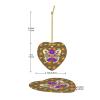Alzheimer's Disease Awareness Christmas Ornaments, Ceremic Ornaments Heart Shaped Porcelain Ornament Christmas Tree Office Home Decoration Xmas Souvenirs view 4