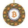 Bitcoin Christmas Ornaments, Ceremic Ornaments Round Porcelain Ornament Christmas Tree Office Home Decoration Xmas Souvenirs view 1