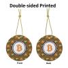 Bitcoin Christmas Ornaments, Ceremic Ornaments Round Porcelain Ornament Christmas Tree Office Home Decoration Xmas Souvenirs view 3