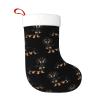 Christmas Stocking Dachshund Weiner Pet Dogs Print Xmas Stockings for Party Decor Family Holiday Hanging Stockings view 1