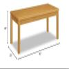 Laminate Occasional Table Rectangular 48W X 20D X 16H Harvest view 2