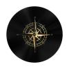 Qauirfe Compass Rose 9.84-in Silent Non-Ticking Round Wall Clock - Modern Dcor for Home Office School view 1