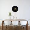 Qauirfe Compass Rose 9.84-in Silent Non-Ticking Round Wall Clock - Modern Dcor for Home Office School view 2