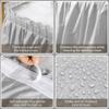 5 Pack Plastic Table Skirts & Cloths for Rectangle Tables, 14 Ft Blue Tableskirts & 54" x 108" Tablecloths, Disposable Tablecloth Skirt Covers for Party (Gray) view 4