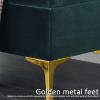 Foot Stool Lift Top for Living Room,Rectangular Velvet Storage Ottoman,Entryway Bench,Luxurious Upholstered Storage Bench,Cozy Plush End of Bed Bench-Light Green 80x43x45cm(31x17x1 view 3