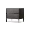ULTRAWAVE Nightstands Indoor Bedside Table Smoked Color Modern Double Drawer Locker Simple Living Room Bedroom Square Side Cabinet Bedside Table view 1