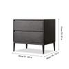 ULTRAWAVE Nightstands Indoor Bedside Table Smoked Color Modern Double Drawer Locker Simple Living Room Bedroom Square Side Cabinet Bedside Table view 2