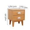 Bedside Table Classic Nightstand Beech End Tables Creative Cloud Bedside Table Closed Drawer + Open Storage Surface Design Bedside Cabinet Side Table view 2