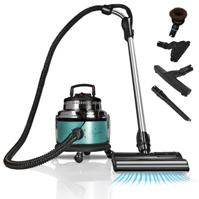 Filter Queen Majestic Surface Cleaner, Teal, Canister Vacuum with Bagless Cyclonic Action, The Ultimate All-in-One Cleaning Machine