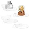 AHANDMAKER 4Pcs Acrylic Floating Shelves, 5" Clear Small Acrylic Wall Shelves, Mini Collectibles Organizers, with Adhesive and Screw, Universal Shelves for Security Cameras, Speakers, Makeup, Figures view 1