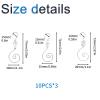 INCREWAY Ornament Hooks, 30 PCS 3 Style Silver S-Shaped Hangers Hook Swirl Christmas Tree Hanger Metal Hooks with Crystal Beaded view 2
