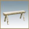4 ft. Montana Half Log Bench with Back & Arms Ready Finish view 1