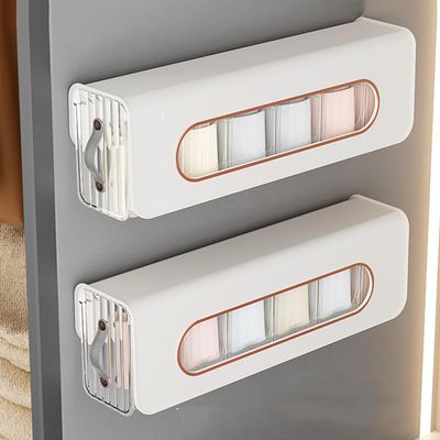 VINGAA Sock Drawer Organizer,Bra and Panty Organizer for Drawer,Plastic Wall Mount Sock Organizer,Drawer Closet Underwear Organizer,Underwear Organizer,for Panties,Socks,Underwear(2 Piece Set)