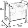 Shelf Movable Trolleys Laundry Basket Laundry Sorter Cart Rectangle Rolling With Bags Large Drity Clothes Hamper Trolley With Wheels Stainless Steel Frame/Blue view 2