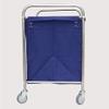 Shelf Movable Trolleys Laundry Basket Laundry Sorter Cart Rectangle Rolling With Bags Large Drity Clothes Hamper Trolley With Wheels Stainless Steel Frame/Blue view 3