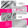 CASA COPENHAGEN Solitaire Mix 6 Pieces Towel Set- Grey Violet + Teal, 600 GSM 2Bath Towel 2Hand Towel 2Washcloth, Designed in Denmark Made of Soft Egyptian Cotton for Bathroom, Kitchen & Shower view 2