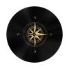 Qauirfe Compass Rose 9.84-in Silent Non-Ticking Round Wall Clock - Modern Dcor for Home Office School view 1