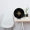 Qauirfe Compass Rose 9.84-in Silent Non-Ticking Round Wall Clock - Modern Dcor for Home Office School view 3