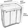Shelf Movable Trolleys Removable Bags With Laundry Basket Hotel Laundry Sorting Cart With Mute Wheels Linen Cleaning Trolley Service Practical Storage Hamper For Dirty Clothes Towels/Black (Brown) view 3