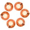 Copper Diya Set of 6 Deepak Long Wick Diva Traditional Indian Festival Dcor Decoration for Pooja Temple Mandir Home Karthik Deepam Decorative Lighting Accessories and Gifting (Copper Diya) view 1