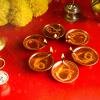 Copper Diya Set of 6 Deepak Long Wick Diva Traditional Indian Festival Dcor Decoration for Pooja Temple Mandir Home Karthik Deepam Decorative Lighting Accessories and Gifting (Copper Diya) view 2