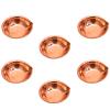 Copper Diya Set of 6 Deepak Long Wick Diva Traditional Indian Festival Dcor Decoration for Pooja Temple Mandir Home Karthik Deepam Decorative Lighting Accessories and Gifting (Copper Diya) view 3