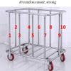 Shelf Movable Trolleys Rolling Laundry Sorter Cart Laundry Basket On Wheels Hamper With Removable Bags Total Capacity 400L/Blue (Beige) view 4