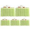5 Pack Plastic Table Skirts and Cloths for Rectangle Tables, 14 Ft Blue Tableskirts and 54" x 108" Tablecloths, Disposable Tablecloth Skirt Covers for Party (Fruit Green) view 1